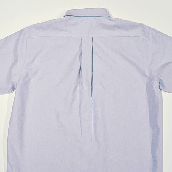LL Bean Men’s Wrinkle Resistant Oxford Shirt 16 Regular Short Sleeve Purple - Picture 5 of 7